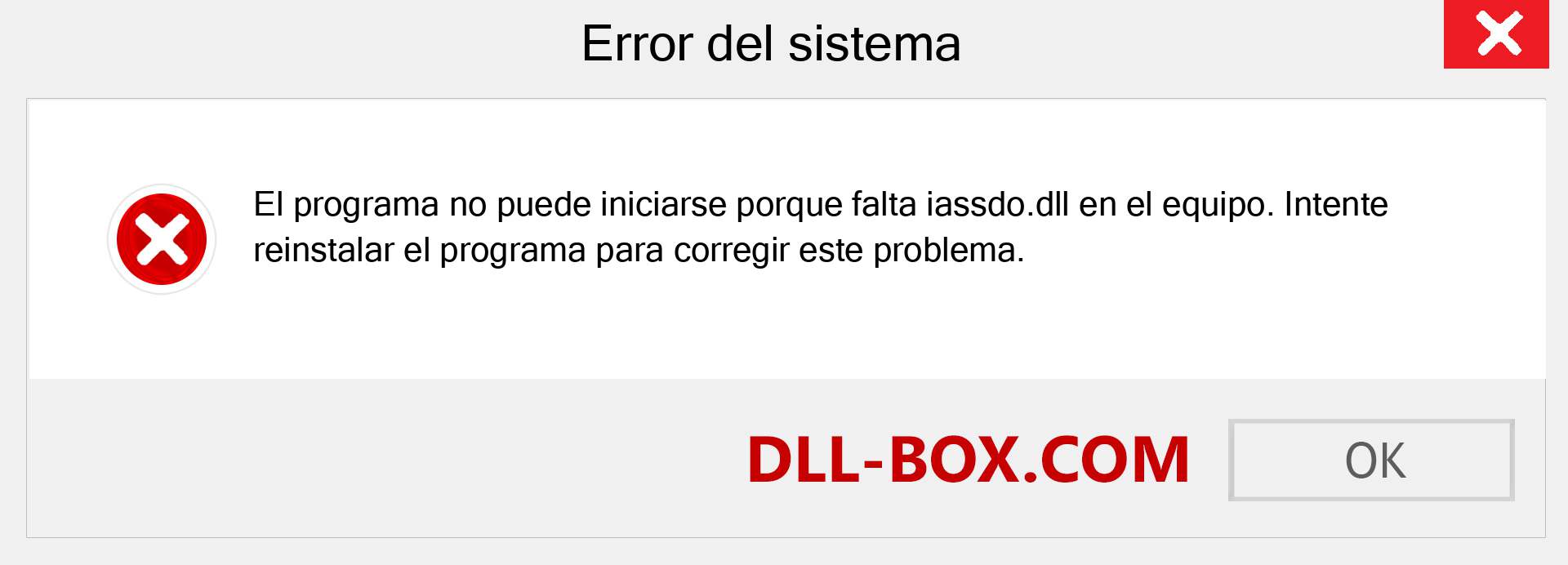 ¿Falta el archivo iassdo.dll ?. Descargar para Windows 7, 8, 10 - Corregir iassdo dll Missing Error en Windows, fotos, imágenes