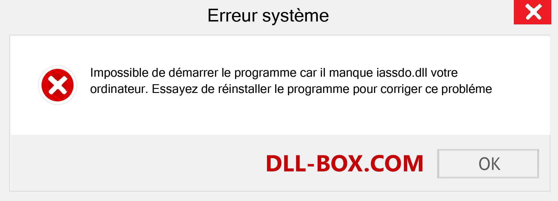 Le fichier iassdo.dll est manquant ?. Télécharger pour Windows 7, 8, 10 - Correction de l'erreur manquante iassdo dll sur Windows, photos, images